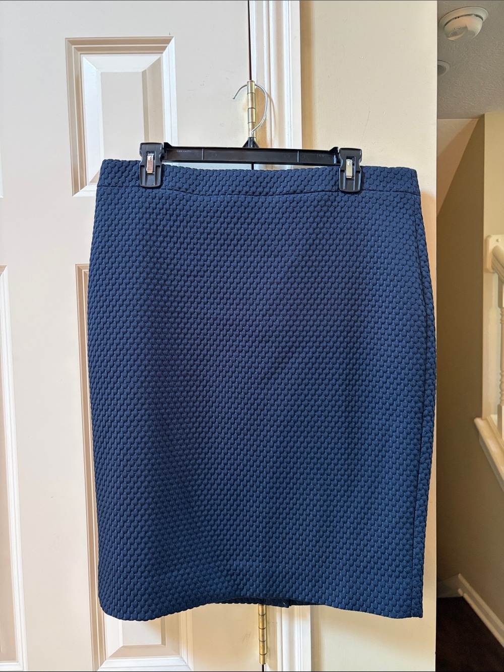NWT J. Crew Navy Textured Knit no. 2 Pencil Skirt, 12